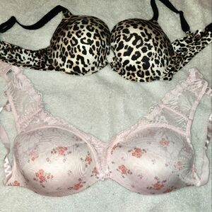 Leopard Print and Floral Lace Bras✨️⭐️